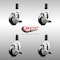 Service Caster 3 Inch 316SS Black Poly Swivel 1-1/8 Inch Expanding Stem Caster Set Brake SCC SCC-SS316EX20S314-PPUB-BLK-TLB-118-4 - alternate 4